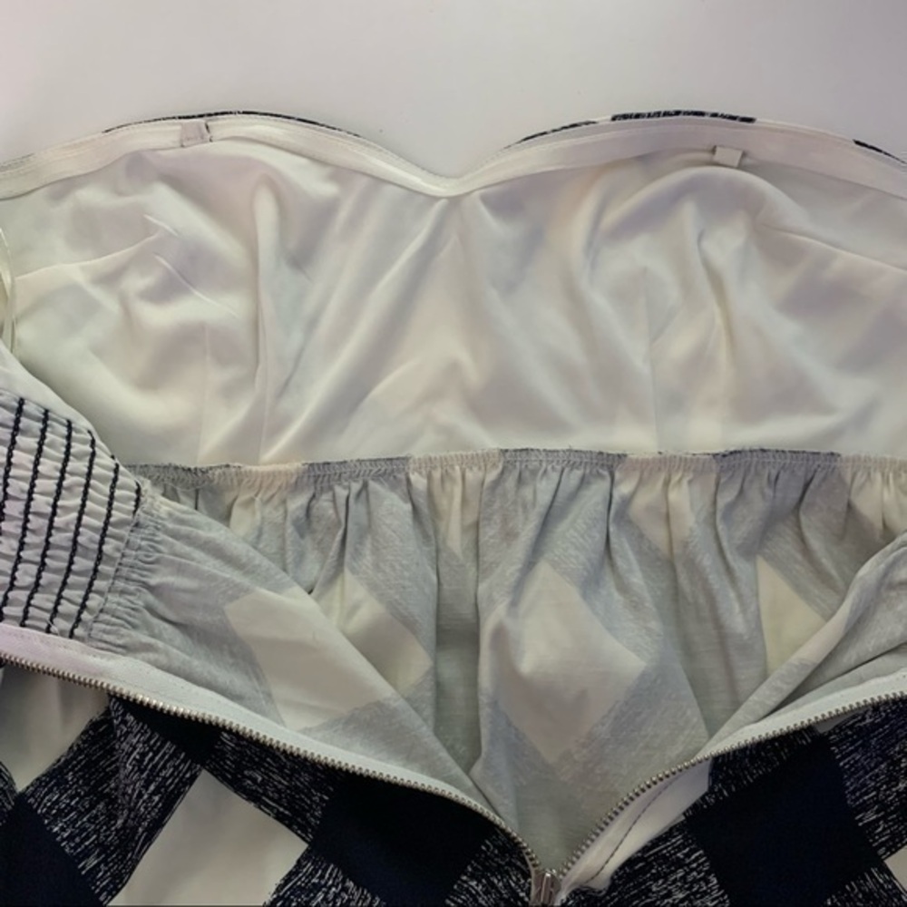 MOTHERHOOD Navy Blue & White Plaid A-Line Dress -‎ NWOT - Picture 9 of 12